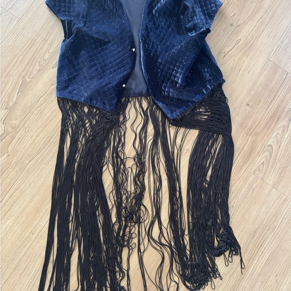 Elegant Navy Blue Women's throw on - Picture 3 of 4